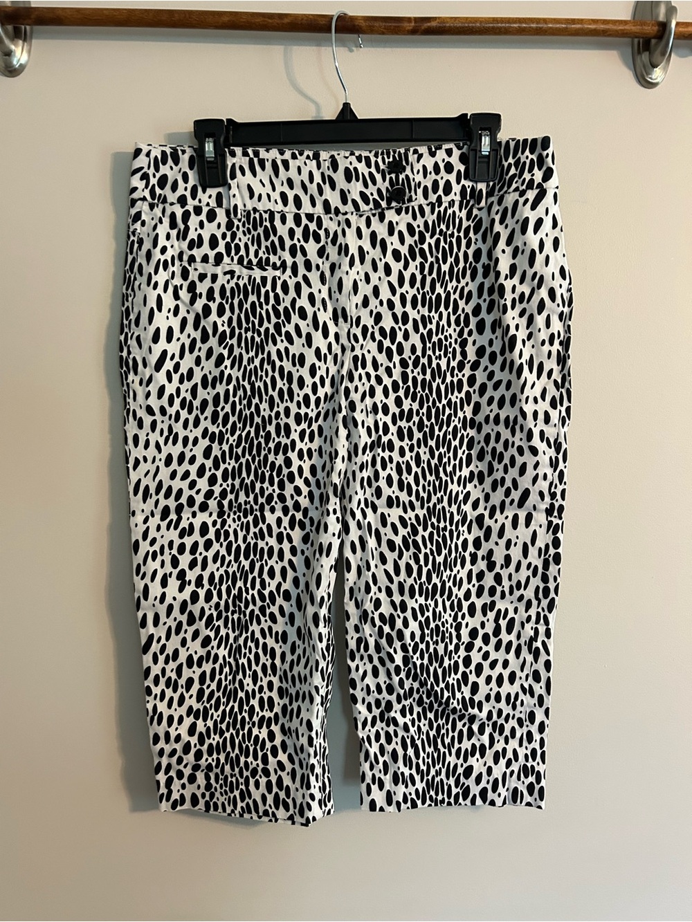 Polka dot Dalmatian Spot black and white Capri pants